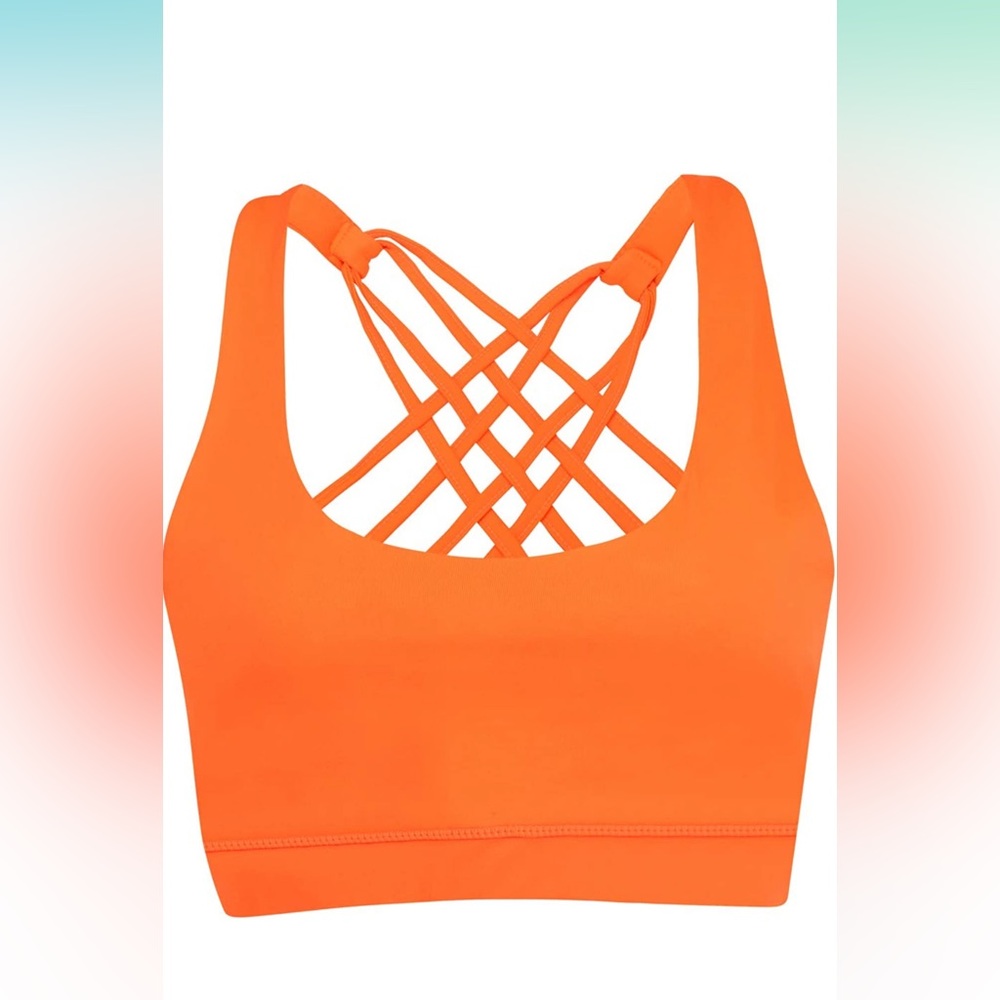 Orange sports bra